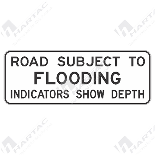Road Subject to Flooding Indicators Show Depth Aluminium Ref CL 1 w/ Unistrut