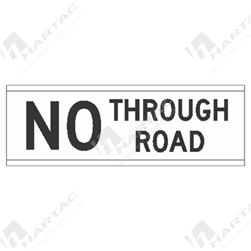 No Through Road Street Name Plate Ref CL 1