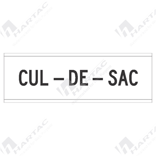 Cul-De-Sac Street Name Plate Ref CL 1