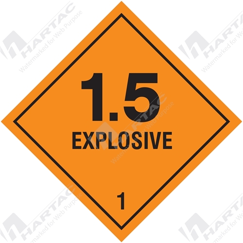 Hazchem Sign (HGL) 1.5 Explosive 1
