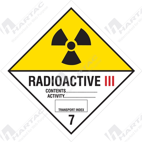 Hazchem Sign (HGL) Radioactive III 7