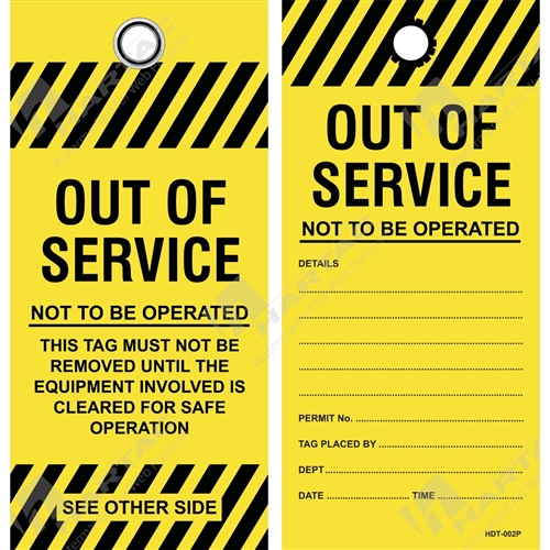 "Out of Service" Tag