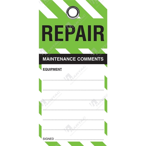 Caution Information Only/Repair Tag