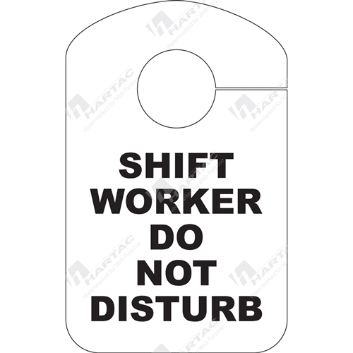 Door Hanger Shift Worker Do Not Disturb Tag