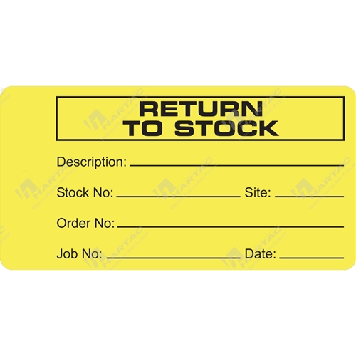 Return to Stock Tag
