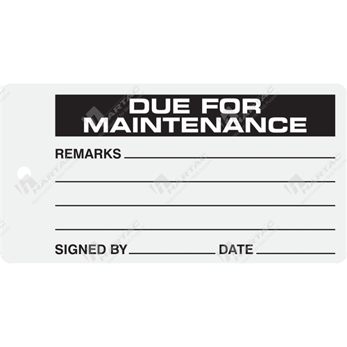 "Due for Maintenance" Tag