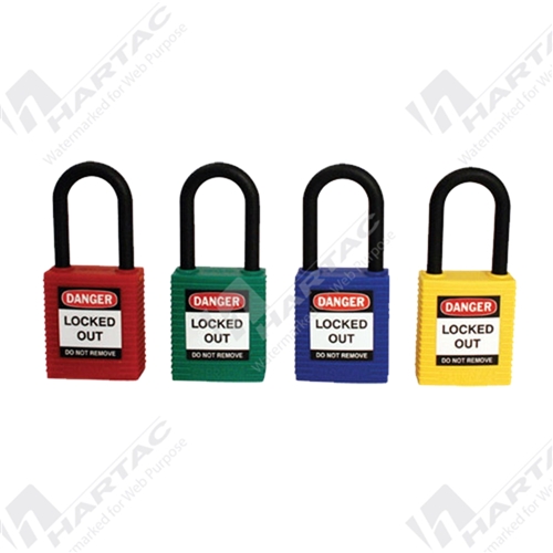 Brady Nylon Safety Padlock w/ 38mm Shackle Clearance Keyed Different