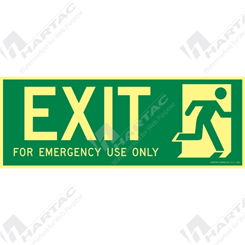 Marine Sign Directions Exit For Emergency Use Only + Running Man Right On Right 1