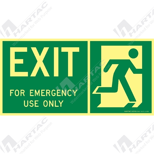 Marine Sign Directions Exit For Emergency Use Only + Running Man Right On Right 2