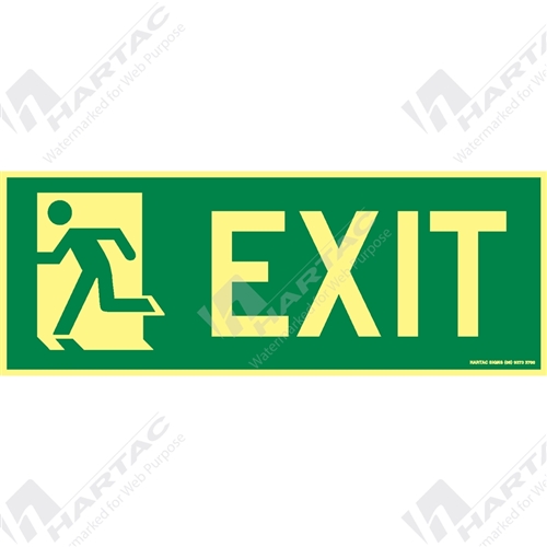 Marine Sign Directions Exit + Running Man Left On Left 1