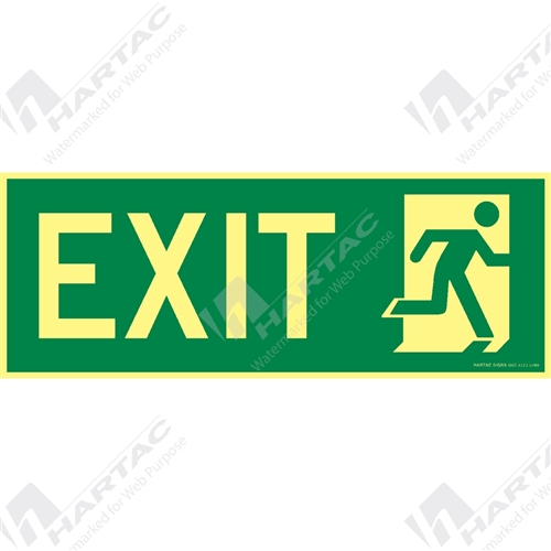 Marine Sign Directions Exit + Running Man Right On Right 1