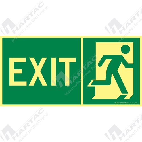 Marine Sign Directions Exit + Running Man Right On Right 2