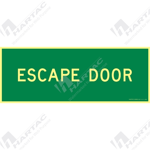 Marine Sign Directions Escape Door