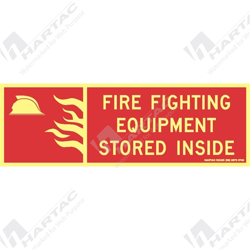 Marine Sign Fire Equipment Fire Fighting Equipment Stored Inside