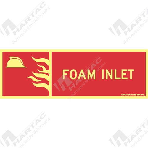 Marine Sign Fire Equipment Foam Inlet