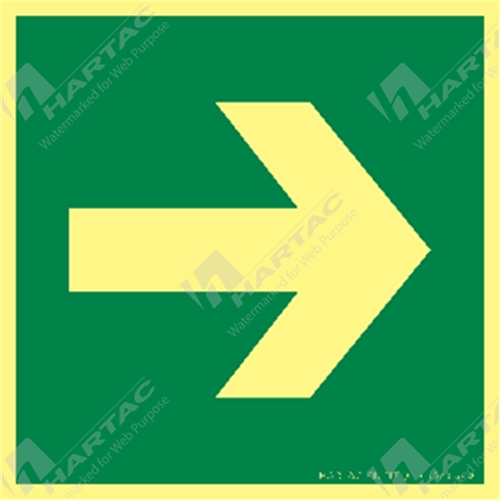 Marine Sign IMO Arrow Sideways 4 Directions Picto Only