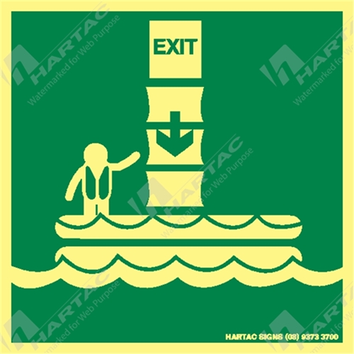 Marine Sign IMO Evacuation Chute Picto Only