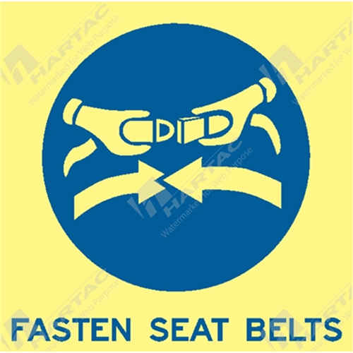 Marine Sign IMO Fasten Seat Belt