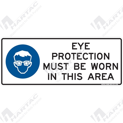 Mandatory Sign (Landscape) Eye Protection Must Be Worn In This Area