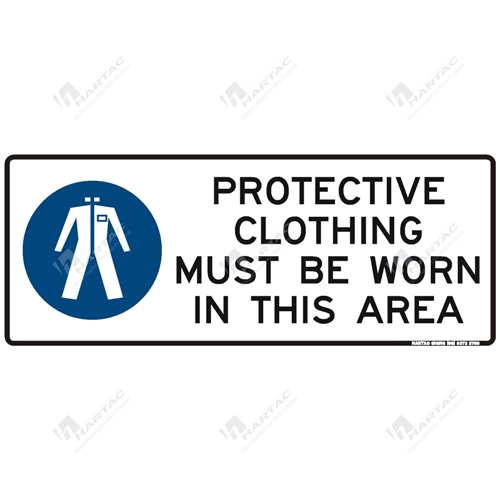 Mandatory Sign (Landscape) Protective Clothing Must Be Worn In This Area