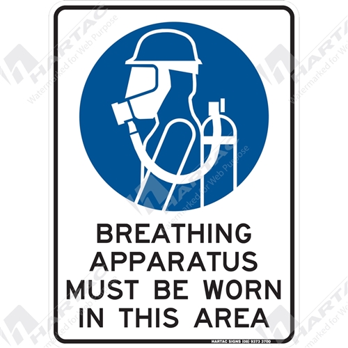 Mandatory Sign (Portrait) Breathing Apparatus Must Be Worn In This Area
