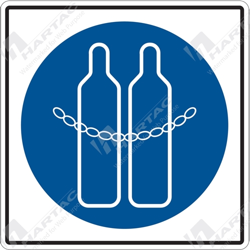 Mandatory Sign (Pictograms) Chained Cylinders Pictogram