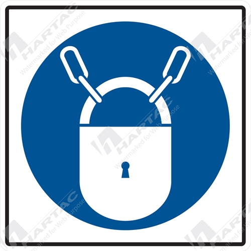 Mandatory Sign (Pictograms) Padlock Pictogram