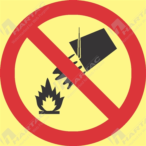 Marine Sign Prohibition Do Not Extinguish w/ Water