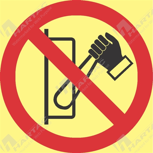 Marine Sign Prohibition Do Not Operate