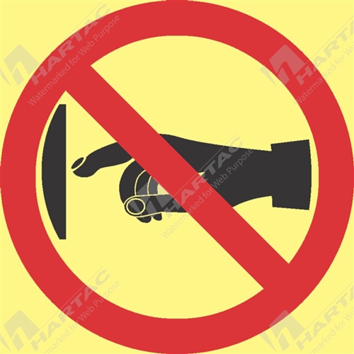 Marine Sign Prohibition Do Not Touch