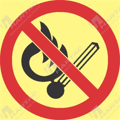 Marine Sign Prohibition No Naked Lights