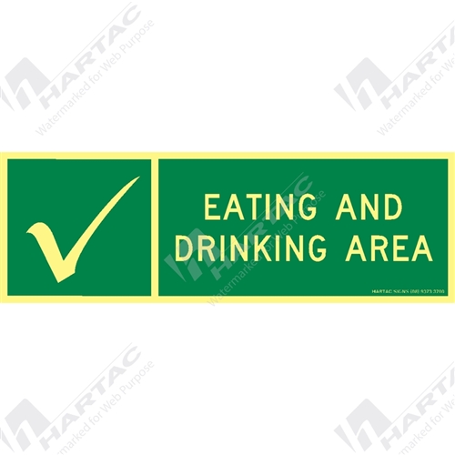 Marine Sign Safety Eating And Drinking Area