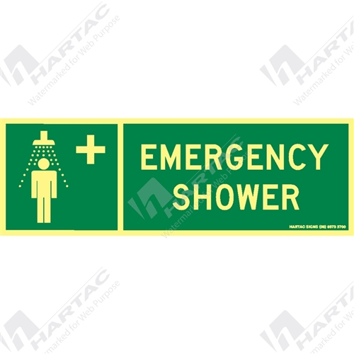 Marine Sign Safety Emergency Shower