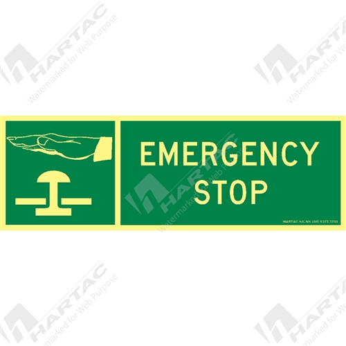 Marine Sign Safety Emergency Stop