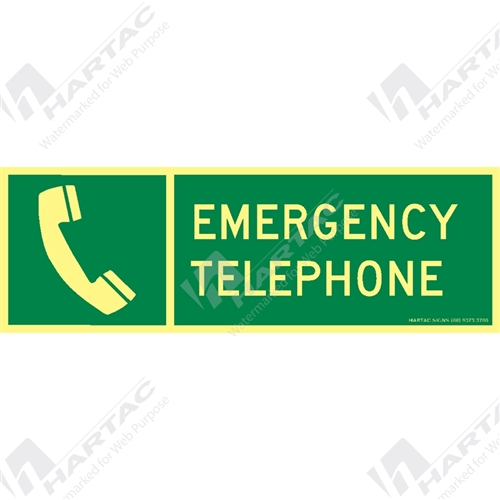 Marine & Offshore Sign (Safety) "Emergency Telephone" Photoluminescent