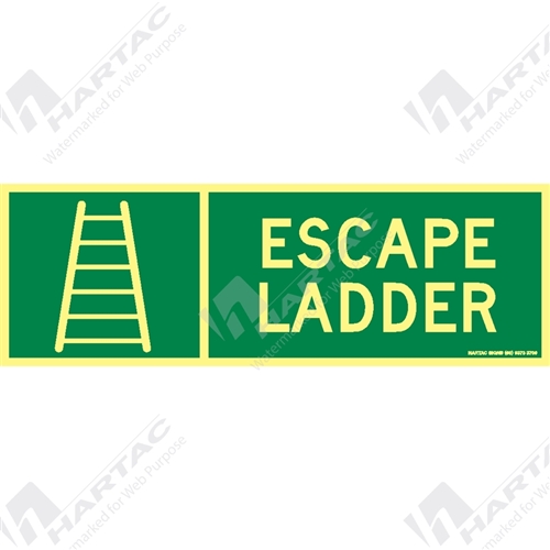 Marine & Offshore Sign (Safety) "Escape Ladder" Photoluminescent