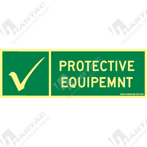 Marine & Offshore Sign (Safety) "Protective Equipment" Photoluminescent
