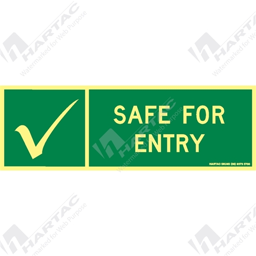 Marine Sign Safety Safe For Entry