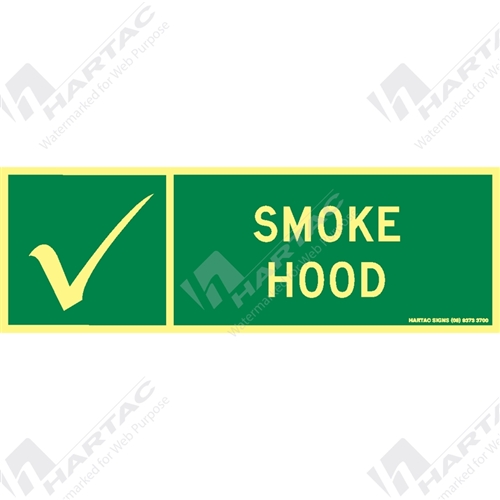 Marine & Offshore Sign (Safety) "Smoke Hood" Photoluminescent