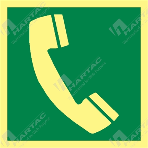 Marine & Offshore Sign (Safety) "Emergency Telephone (Picto Only)" Photoluminescent