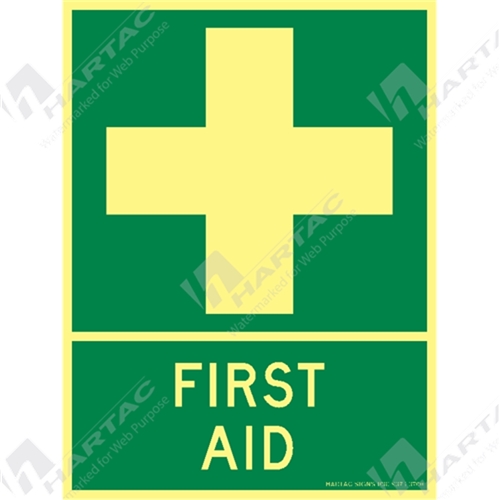 Marine & Offshore Sign (Safety) "First Aid (Portrait)" Photoluminescent