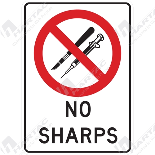 Prohibition Sign General Signage No Sharps