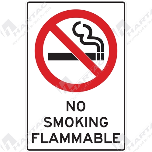 Prohibition Sign No Smoking or Flammable No Smoking Flammable