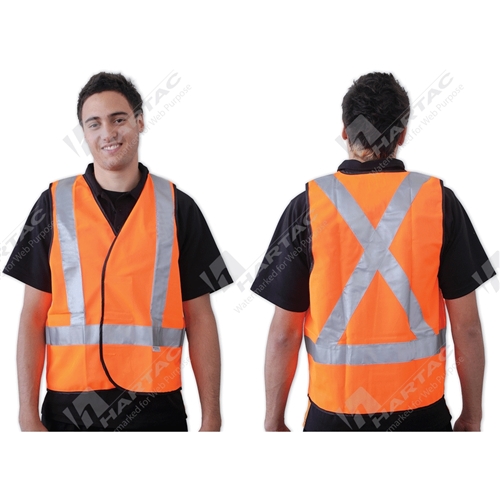ProChoice Fluoro Orange X Back Day/Night Use Safety Vest