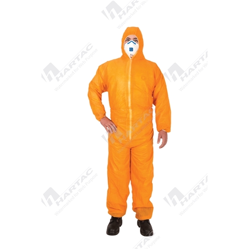 Frontier HVPP1A Orange Polypropylene Disposable Coveralls