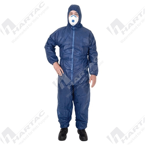 Frontier PP1A Blue Polypropylene Disposable Coveralls