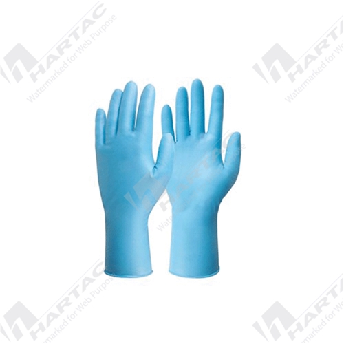Frontier Blue Nitrile Powder Free 300mm Disposable Gloves Pk100