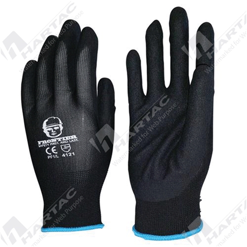 Frontier Black Nitrile Sand Finish Gloves