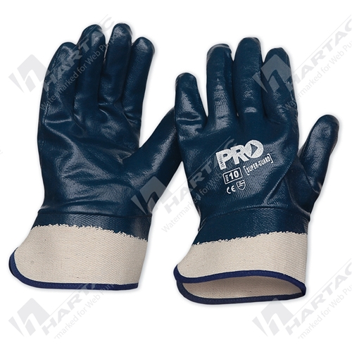 ProChoice SuperGuard Blue Full Dip w/ Safety Cuff Synthetic Nitrile Gloves