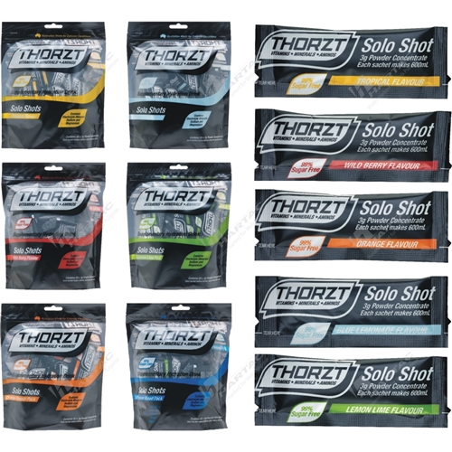 Thorzt Solo Shot 3g Sachet Sugar Free Electrolyte Pk of 50